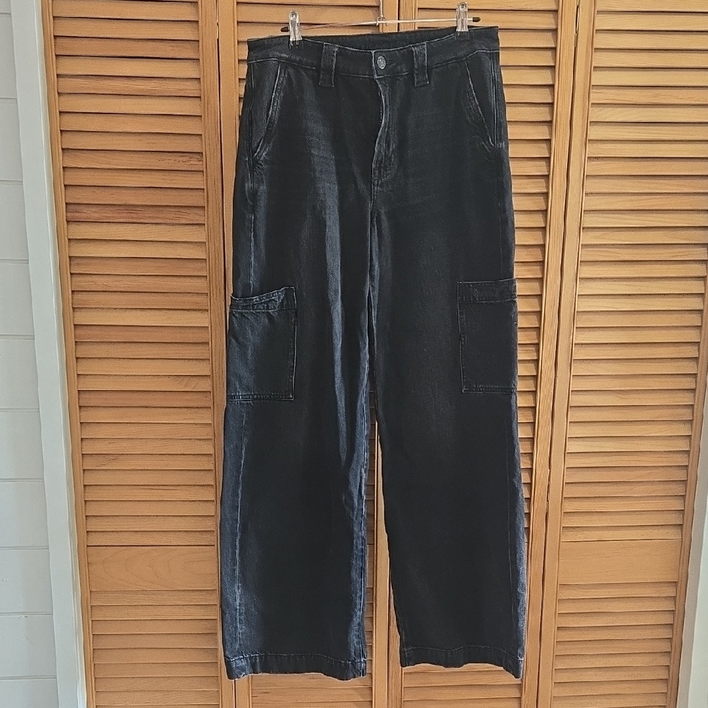 American Eagle Outfitters Charcoal Black Cargo Jeans